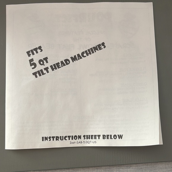 POURfect Scrape-A-Bowl Flex Edge Beater fits 5.0qt Bowl - Picture 8 of 10